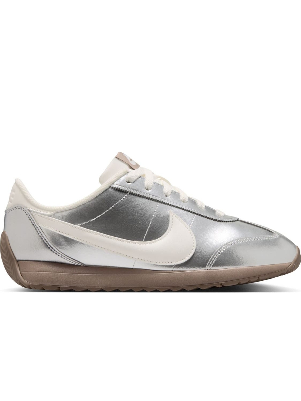 Sizes 5 To 12 Womens Nike Pacific Sneakers Silver Metallic Runner Walking Shoes